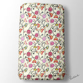 Pestal Yellow Pink Lotus Floral Pichwai Digital Printed Fabric Material